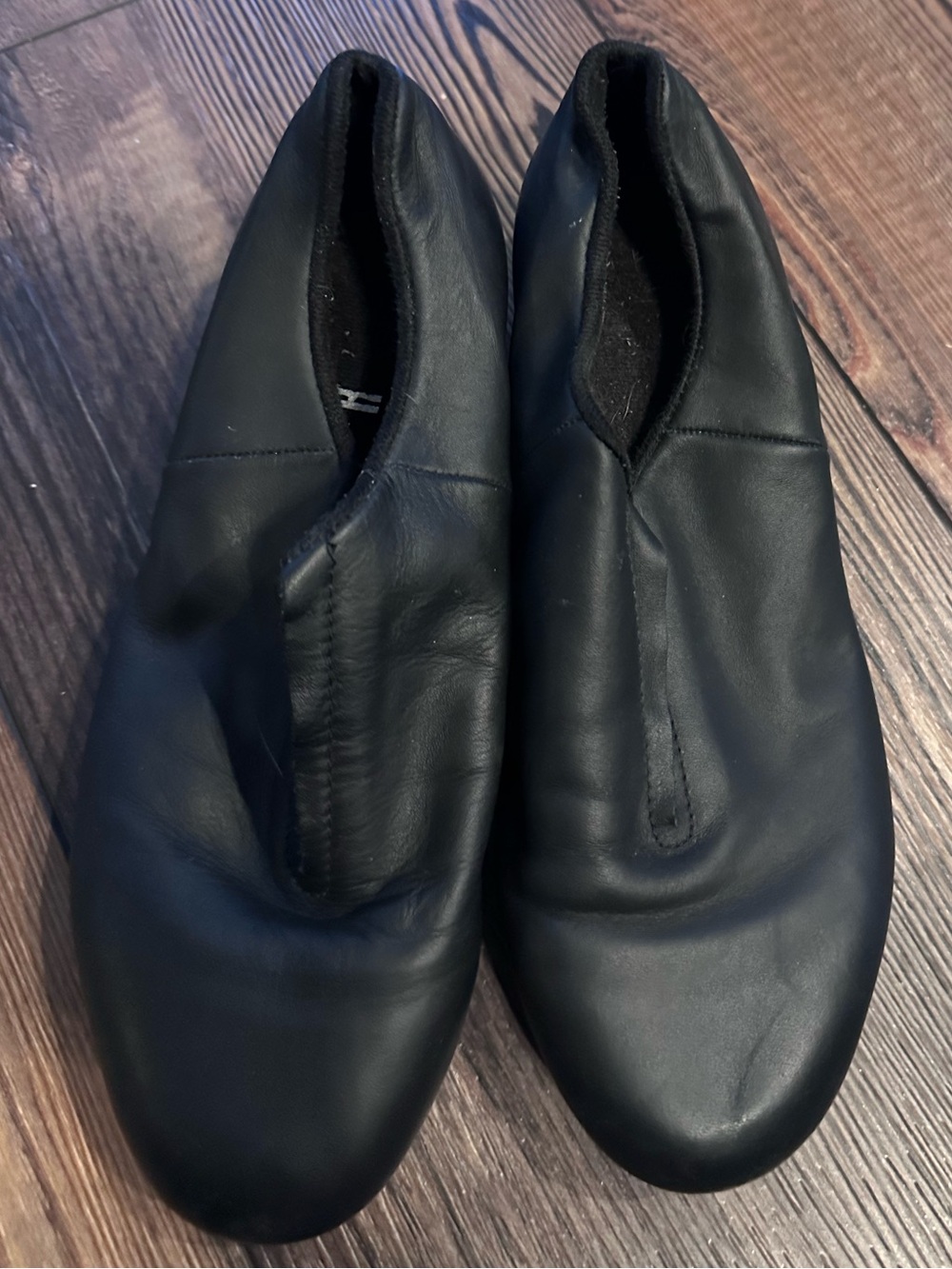 Bloch Black Slip-On Leather Tap Shoes size 6